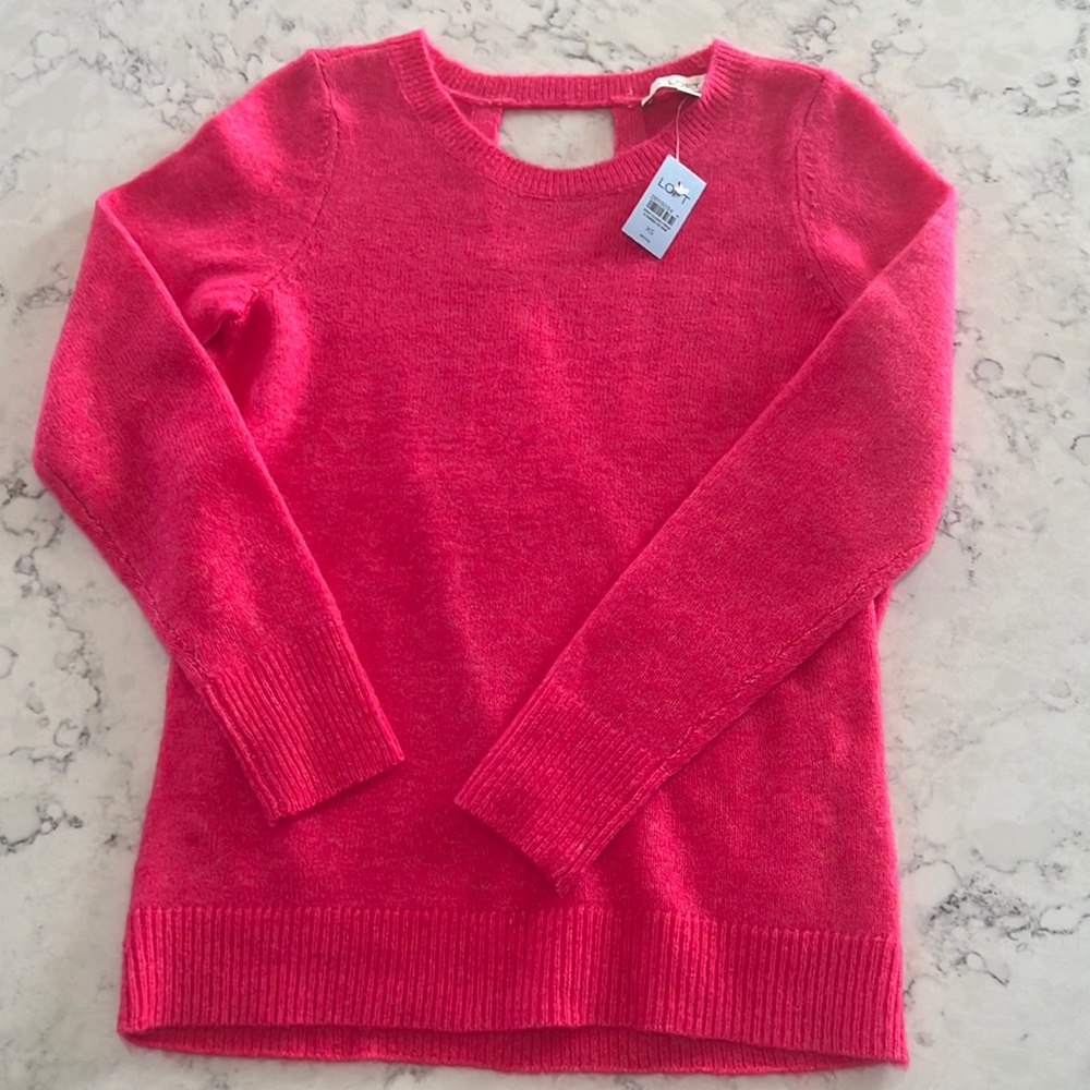 NWT Loft XS petite hot pink sweater